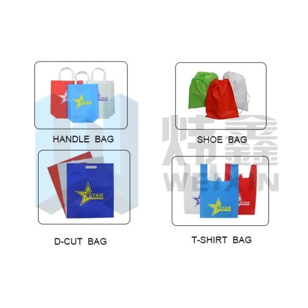 Multifunctional Non Woven Bag Making Machine For T Shirt Bag Carry Bag