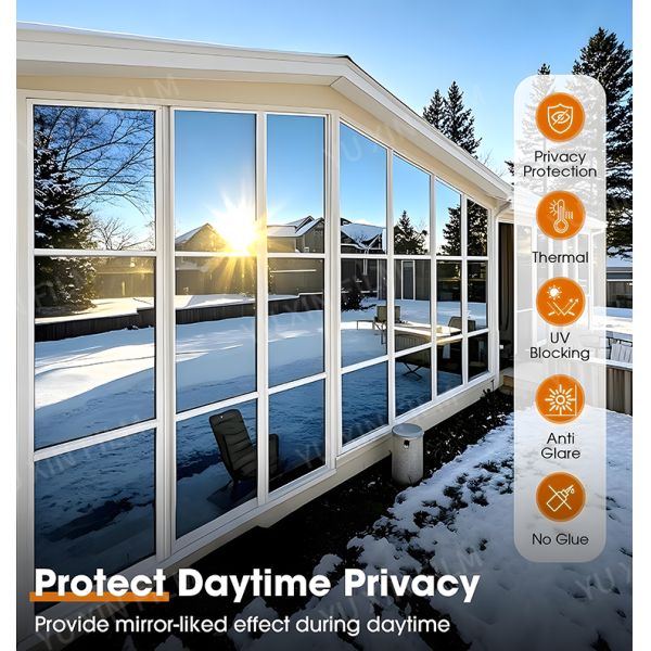 PET Material Architectural Window Film One Way For Modern Facades Privacy Film