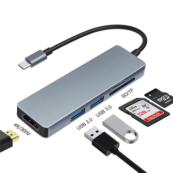 11 In 1 USB-C Hub Type-C To HDMI USB3.0 USB2.0 SD TF Adapter Hub with Card Reader
