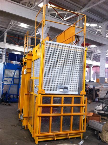 Easy Operated Construction Lift Hoist Elevator Single And Double Cages