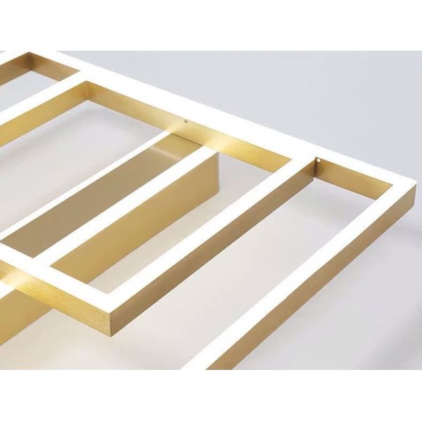 Sala de estar/dormitorio/cocina 260V Matte Gold Modern Ring Light