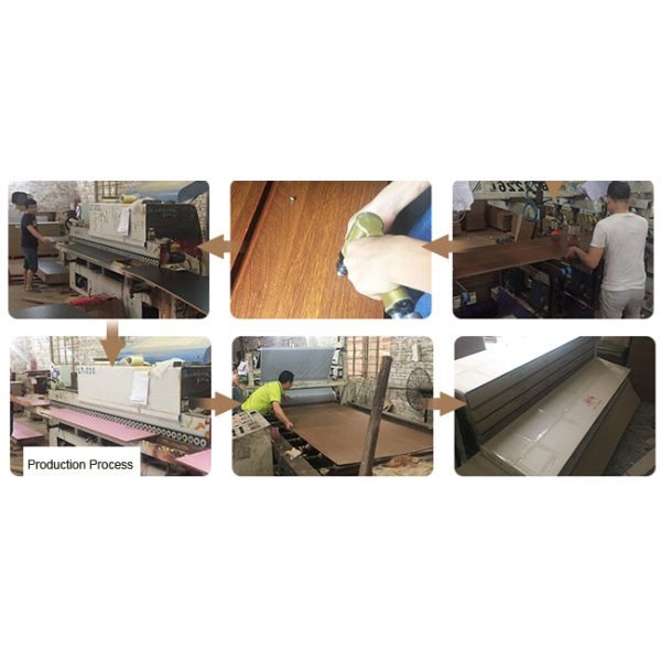 High Density MDF Louvered Closet Doors Wood Grain With 860 Kgs/M³ Density