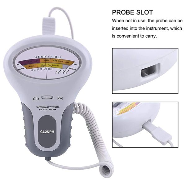 PC-101 2 In 1 PH Chlorine Meter Tester PH Tester Chlorine Water Quality Testing Device