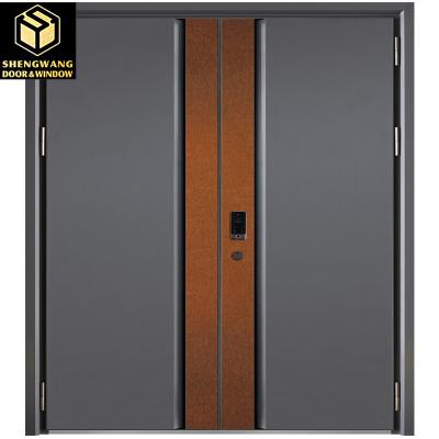Couleur grise personnalisée pour toutes les portes de chambre en aluminium avec porte de chambre ignifuge