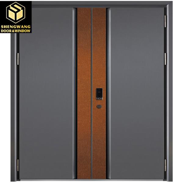Couleur grise personnalisée pour toutes les portes de chambre en aluminium avec porte de chambre ignifuge