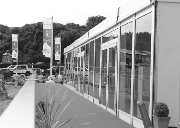 Large Capacity Glass Wall Marque Shelters Event Tent 12mx35m Canopy Wholesale