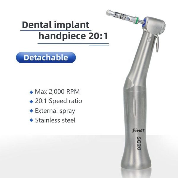 Инструменты зубного имплантата отделяемого 80Нкм, портативный наконечник имплантата против угла