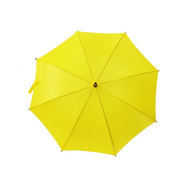 Wooden Handle Auto Open Windproof Straight Umbrella With Fiberglass Shaft