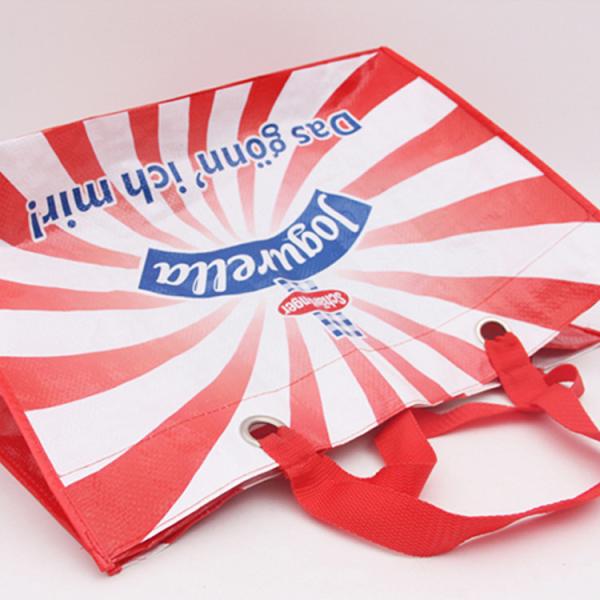 Eco friendly Large Non Woven Laminated Tote Bags With Handle Carrier Shopping Advertising