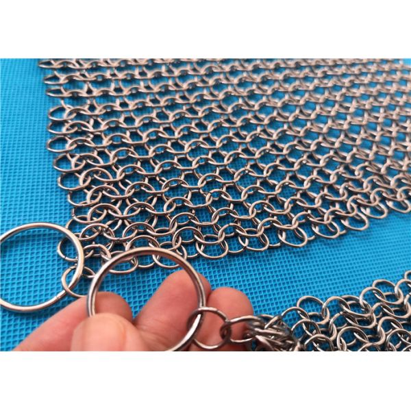 1.2MM Chainmail Scrubbers Cleaning Cast Iron Skillet Effortless