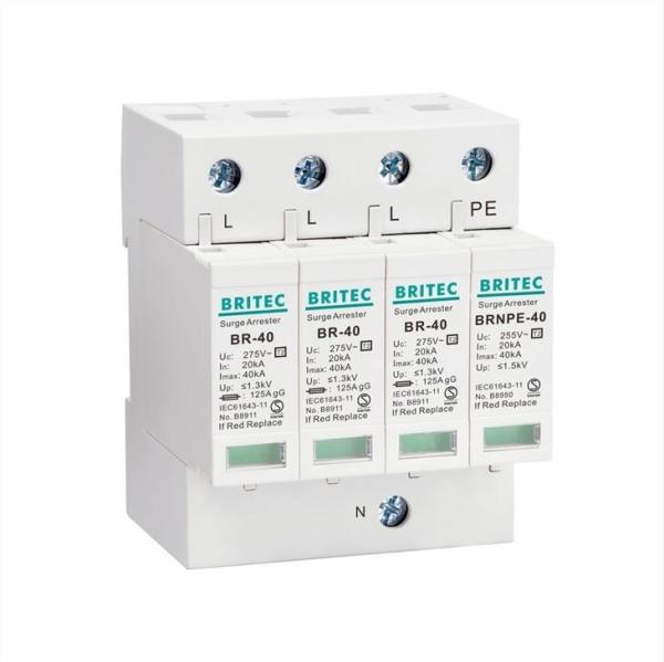 BR-40 2P 40kA Type 2 Single Phase TVSS Spd Surge Protective Device Lightning Arrestor