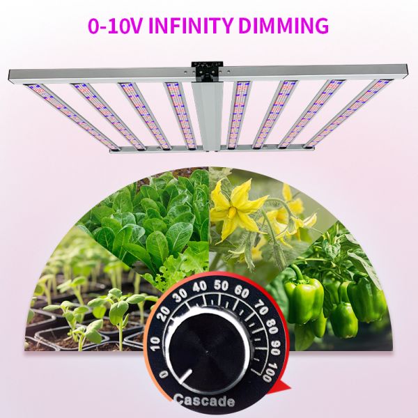 800W Foldable LED Grow Light with Uniform Light Distribution Energy-Efficient Performance and Adjustable Light Intensity