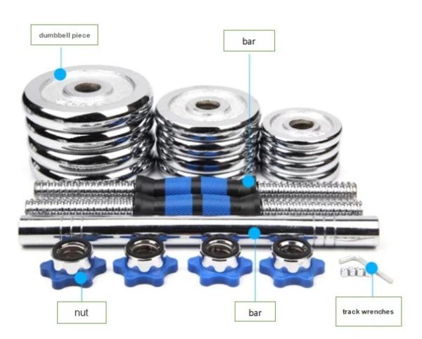 Commercial Gym Dumbbell Adjustable Set​ 2.5KG 5KG 10KG 20KG 30KG 50KG