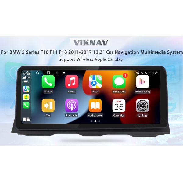 BMW 5 Series F10 F11 F18 2011-2012 Double Din Android Auto Head Unit Screen CIC System