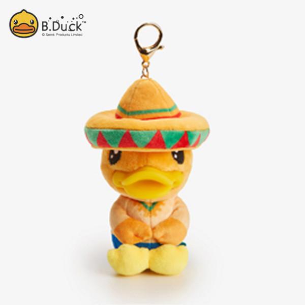 Cute Duck Cotton Plush Toys Keychain For Collection OEM ODM