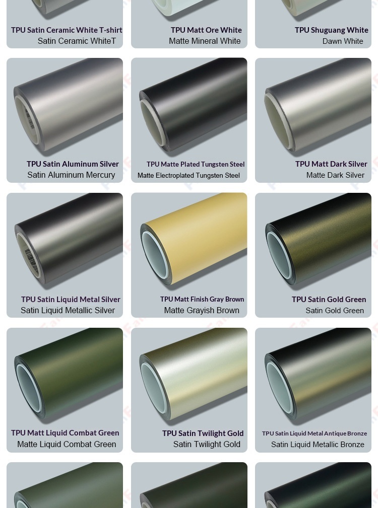 Car PPF TPU color modification film, vehicle film, PPF film, PPF carbon fiber, PPF color-changing film (dry installation)