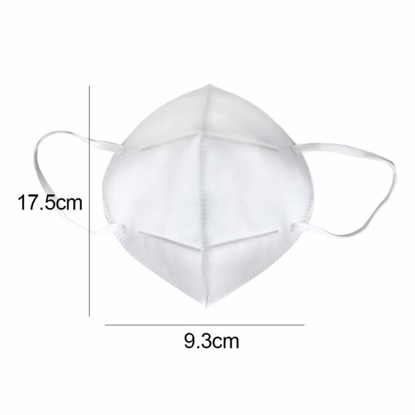 White Color Disposable Non Woven Face Mask KN95 Folding High Elastic Rubber Band