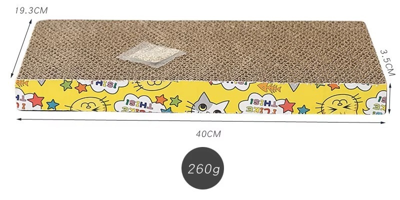 Eco Friendly Cat Scratching Board With Curved Wave Design For Claw Grinding