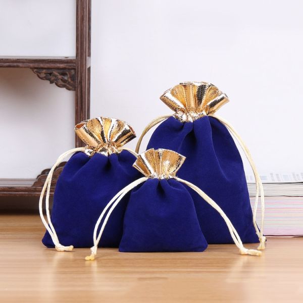 Colorful Velvet Drawstring Pouches for Custom Jewelry Packaging and Display