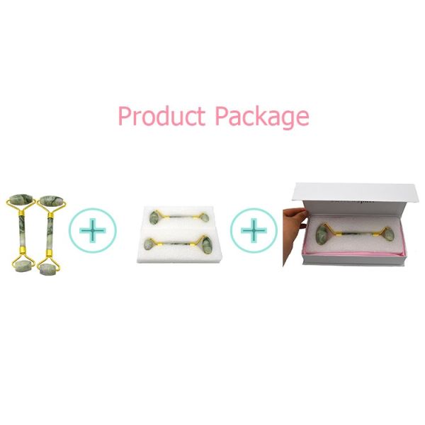 Body Care Facial Massage Roller Green Jade Gua Sha Roller for Face Aging Wrinkle Puffiness and Facial Skin Massager