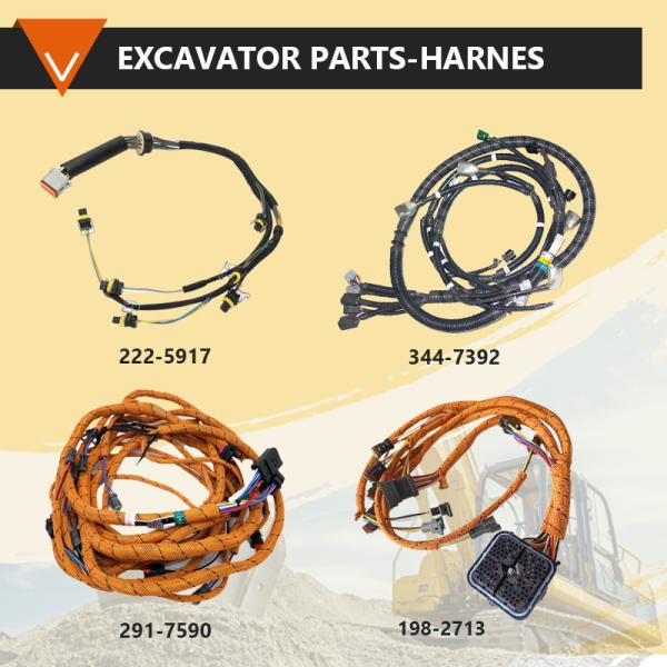 掘削機部品 E320C 掘削機エンジンの部品 CAT 320C用のワイヤリングハーネス