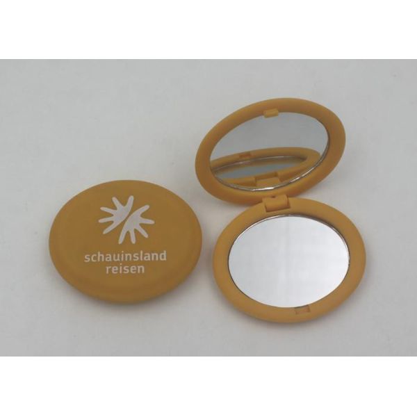 Pocket Size Folding Makeup Mirrors In Plastic Case / Travel Cosmetic Mirror