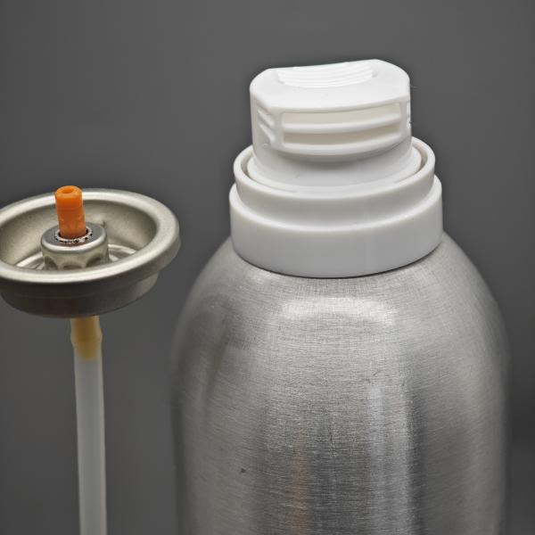 Shaving foam valve for travel kits with leakproof seal and compact lightweight build​