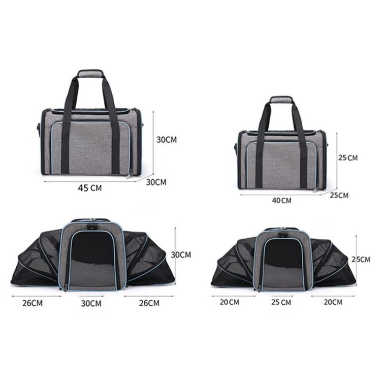 Airline Approved Expandable Pet Carrier Soft Sided Pet Travel Carrier Bag