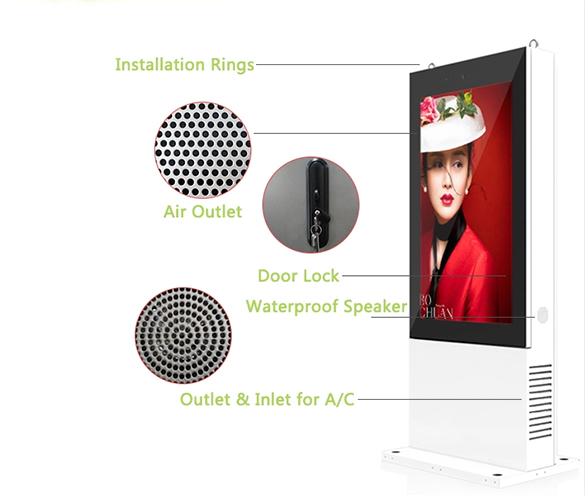 Impermeabilice la señalización al aire libre de 55 de la pulgada 2500 Digitaces de los liendres