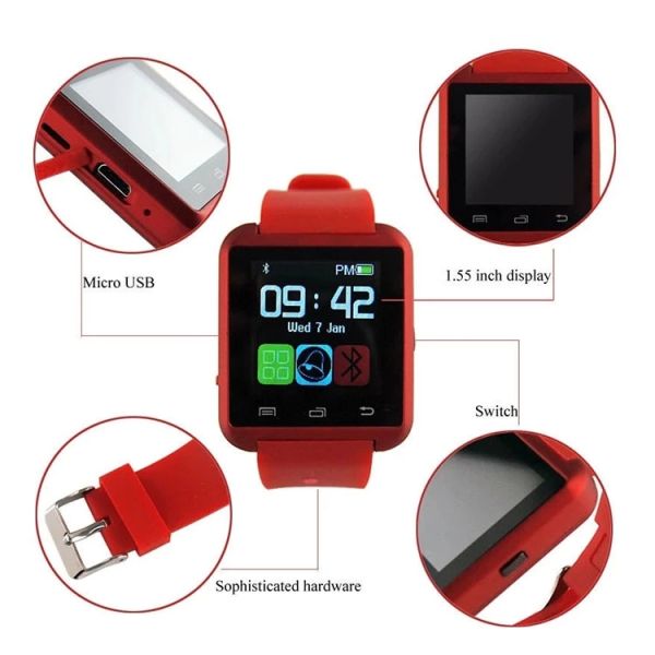 Eraysun U8 Portable Smartwatch 3.0 IPS Display IP67 Waterproof 1.48