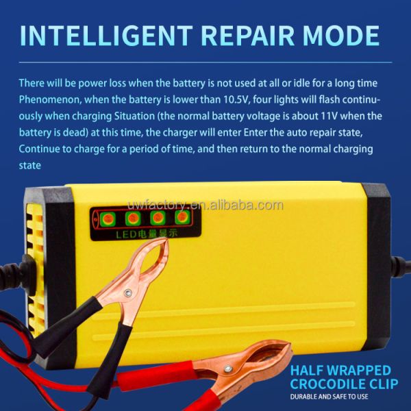 Universal Fast Charging 12V 3A 5A 6A 8A 10A Smart Car Battery Charger for Lead Acid Battery Automatic Identification