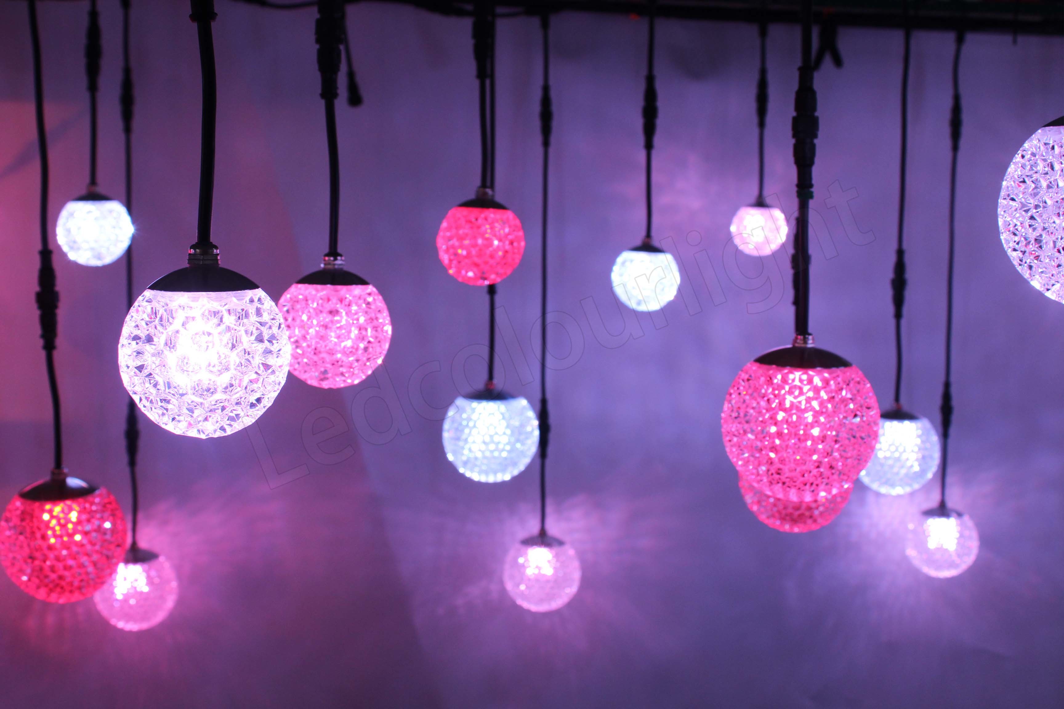DMX Control LED Pixel RGB Crystal LED Hanging Ball for Wedding Party Decoration