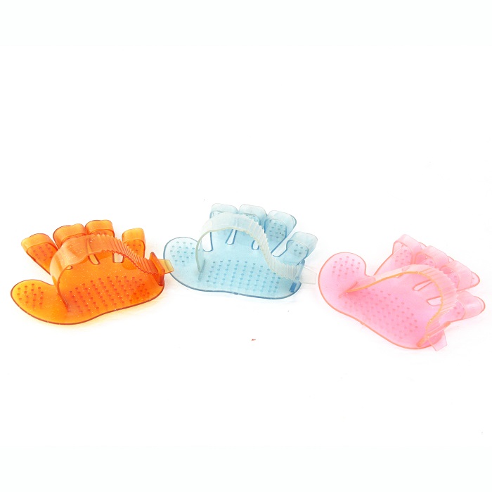 Инструмент холить и массажа любимца гребня карри студня 5 пальцев пластиковый