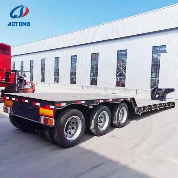 4 Axle Front Loading Lowbed Trailer with 12R22.5 Tyres and LED Lights