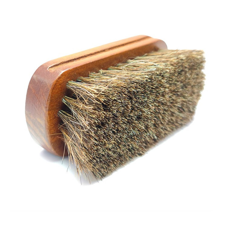 Изготовленная на заказ забота кожи ручки щетки чистки ботинка логотипа деревянная