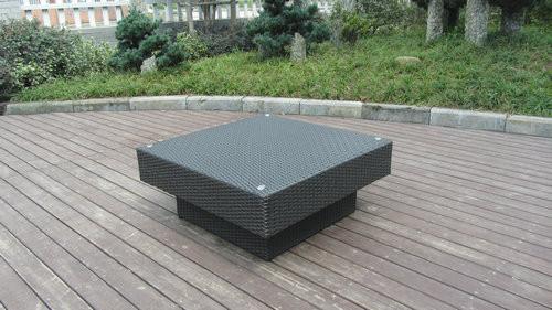 Modern Black Outdoor Rattan Sofa Set For Bar / Cafe / Balcony