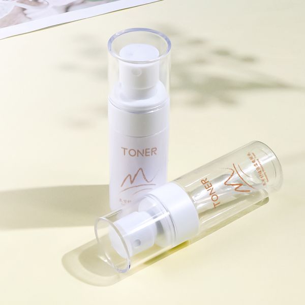 Double Wall Step PET Spray Bottle with Adjustable Nozzle and Non Spill Design for Cosmetic Packaging