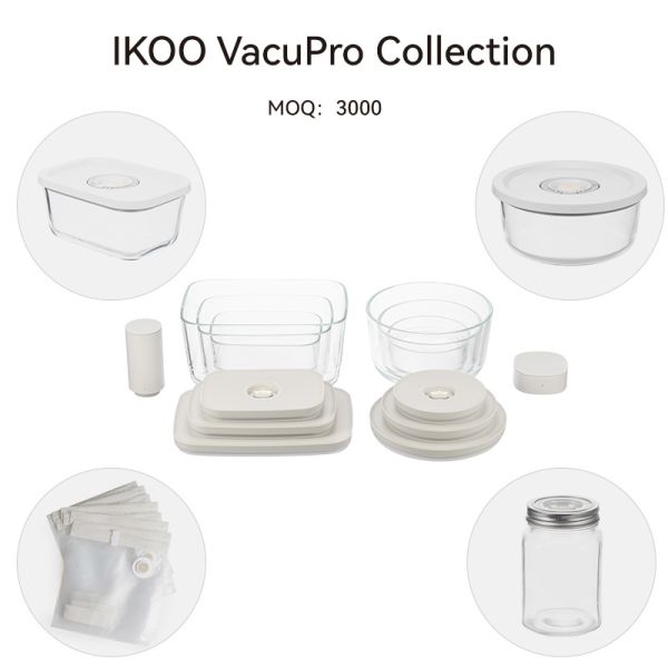oxidation prevention borosilicate glass food storage containers with vacuum pump for Smart Kitchenware & Home Appliance Brands