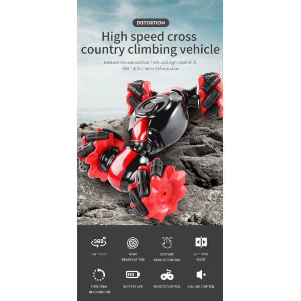 Watch Remote Control Deformation Off-Road Vehicle Drift Climbing Car with USB Cable