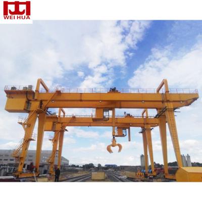 Customized MZ Type Double Girder Goliath Gantry Crane 20 Ton With Grab