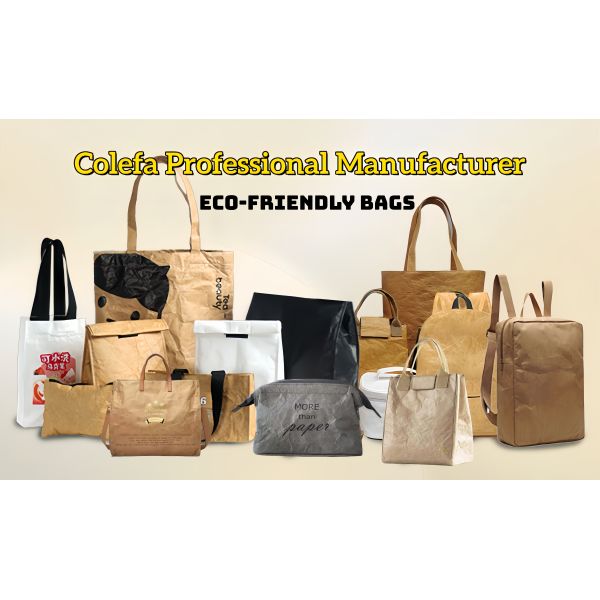 Biodegradable Golden Silver Reusable Washable Kraft Paper Backpack
