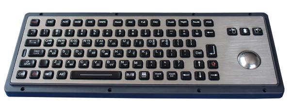 Teclados industriais escovados do trackball do metal do luminoso para industrial & militar