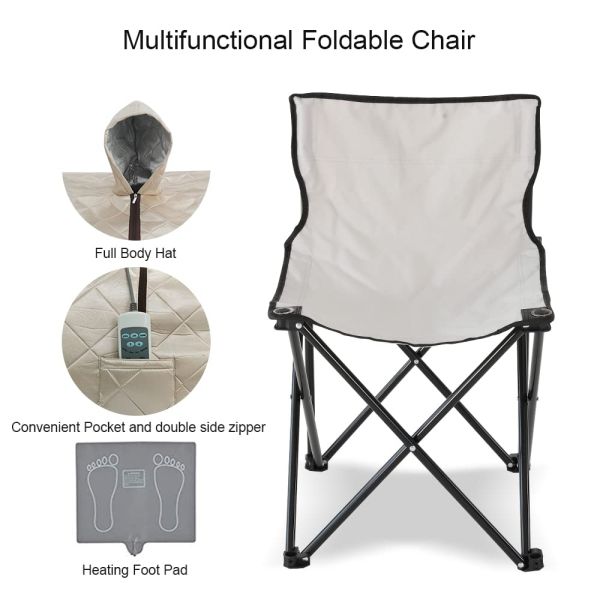 Smartmak 1050W Home Indoor 1 Person Far Infrared Sauna Tent With Hat