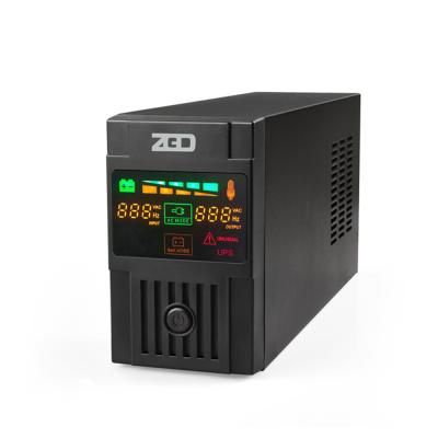 Fonte de alimentação ininterrupta pequena Mini Ups Power Backup da exposição 650va 360w do LCD