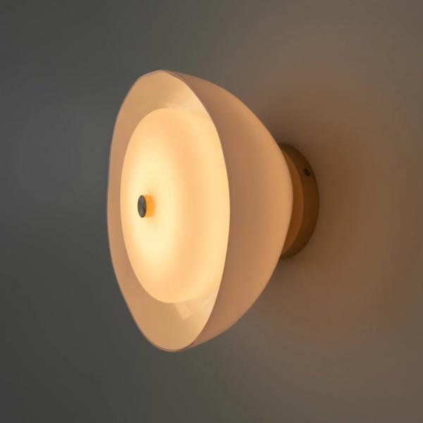 Salle de séjour moderne Villa Sconce Luxe Lampe murale en verre rond intérieur