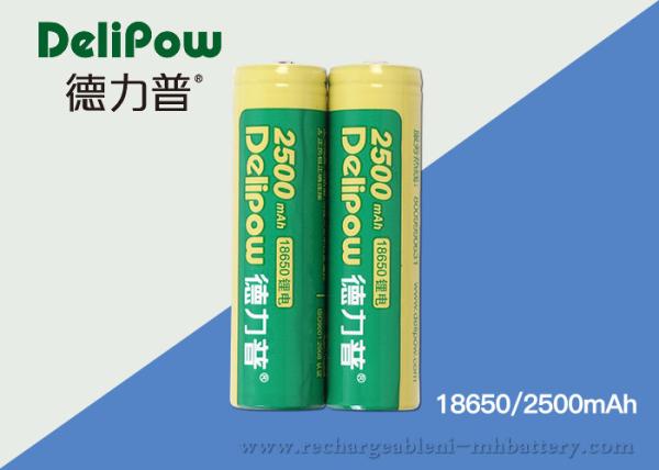 18650 Rechargeable Lithium Battery 2500mAh For Digital Cameras