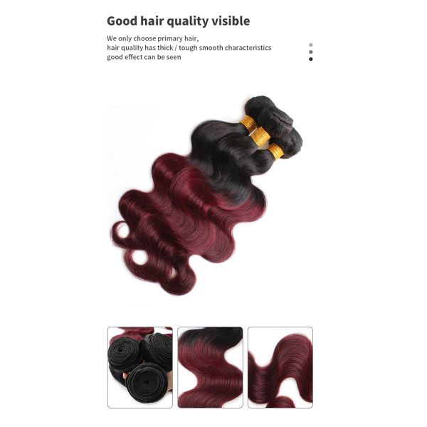 1b 99j Bw Colored Human Hair Bundles