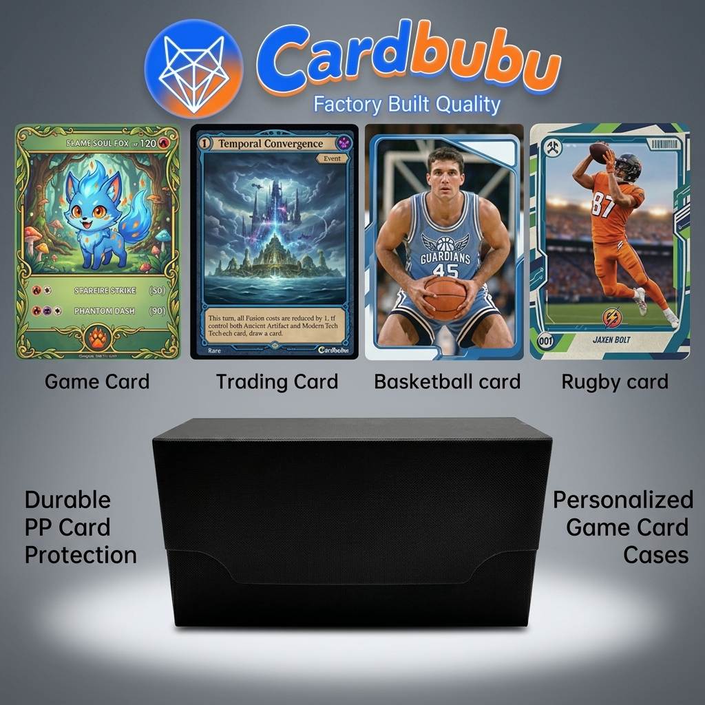 Personalized Secure Plastic Deck Box Secure Blue Trading Card Hard Case