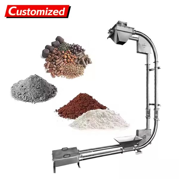 Customized Tube Chain Conveyor Stainless Steel Tube Chain Conveyor Vertical and Horizontal Combination Tube Chain Conveyor Sealing Processing Sturdy and durable construction for handling various fine