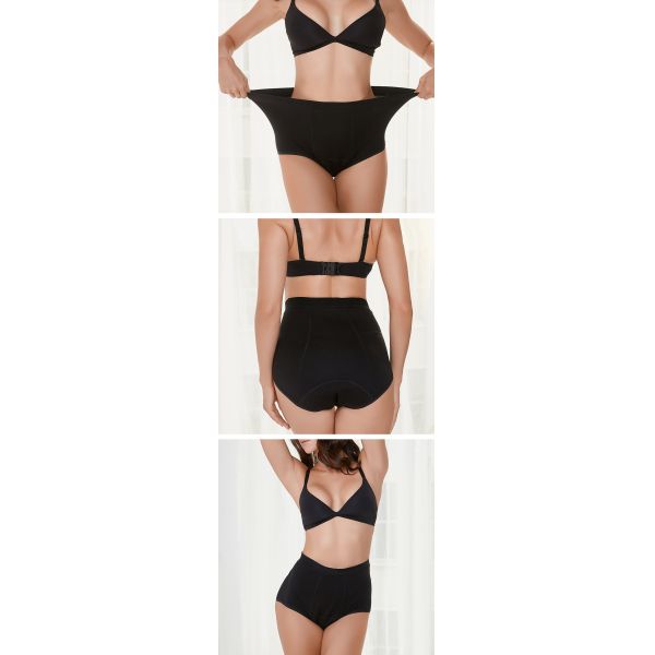 4 Layers Leak Proof Heavy Days tummy control period panties  High Waist postpartum Waterproof